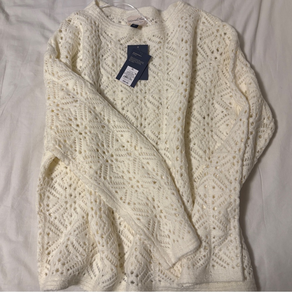 Universal Thread Boatneck Openwork sweater NWT - image 5